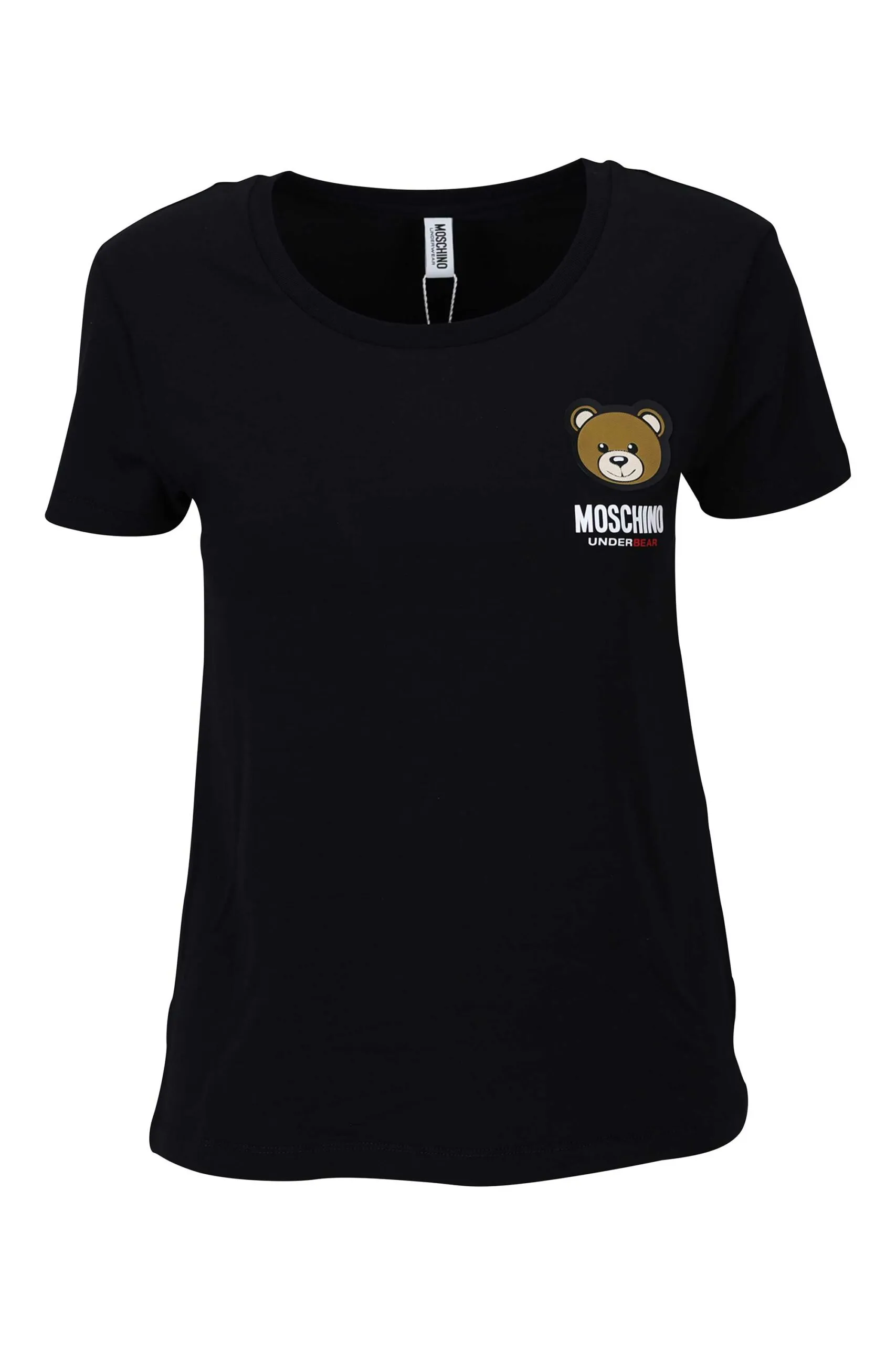 Camiseta negra con logo parche oso 