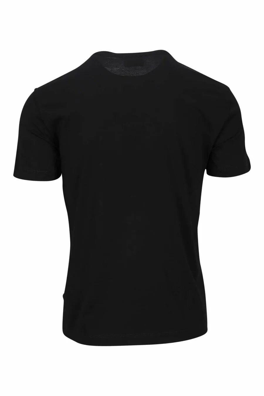 Camiseta negra con maxilogo dorado 