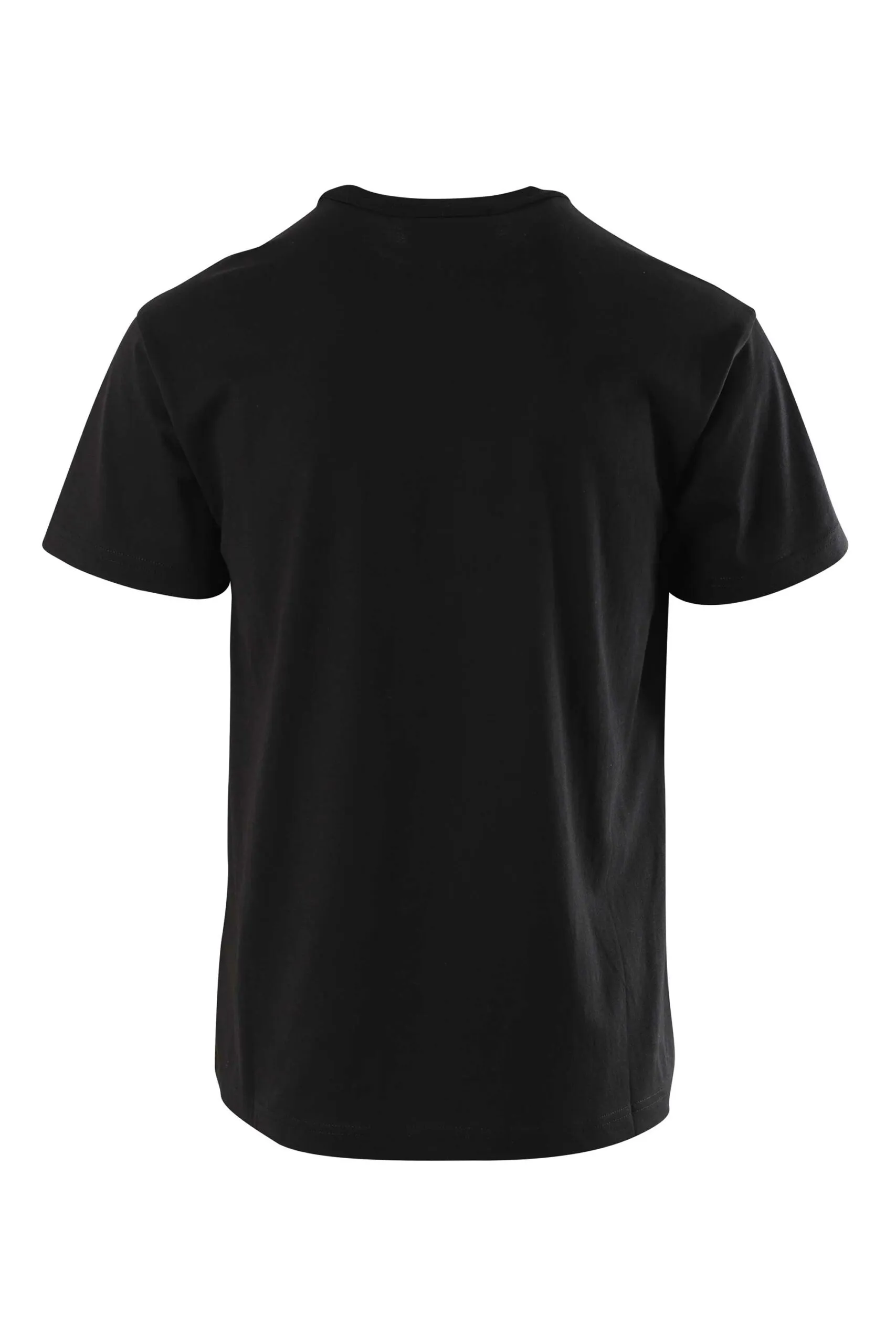 Camiseta negra con maxilogo en contraste