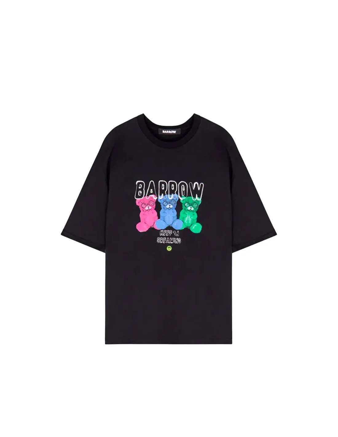 Camiseta negra con triple Teddy impreso