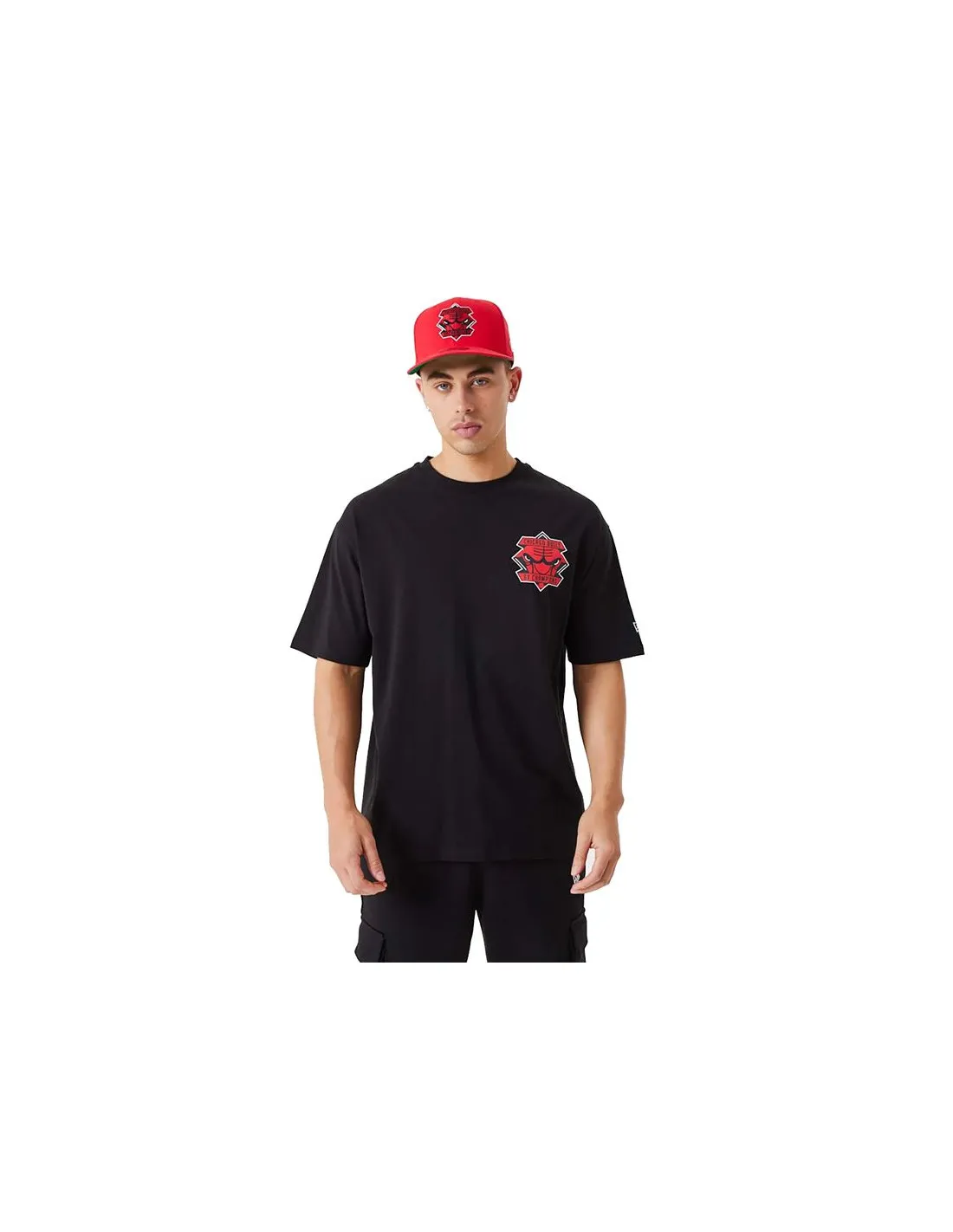Camiseta New Era Championship Chicago Bulls Negro Hombre