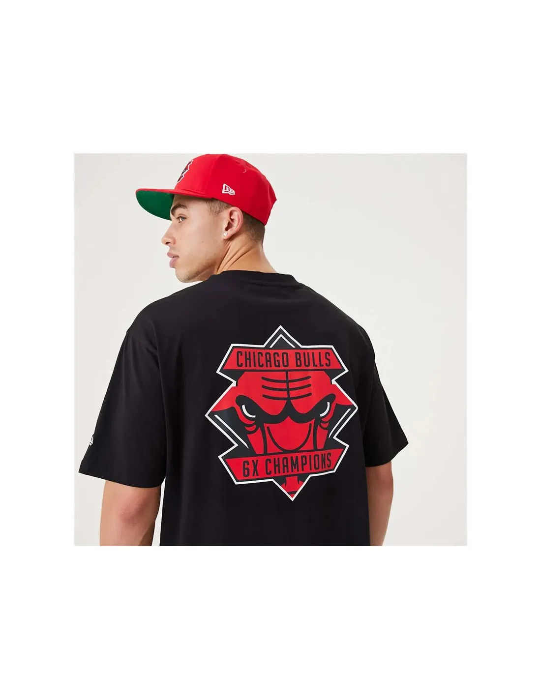 Camiseta New Era Championship Chicago Bulls Negro Hombre