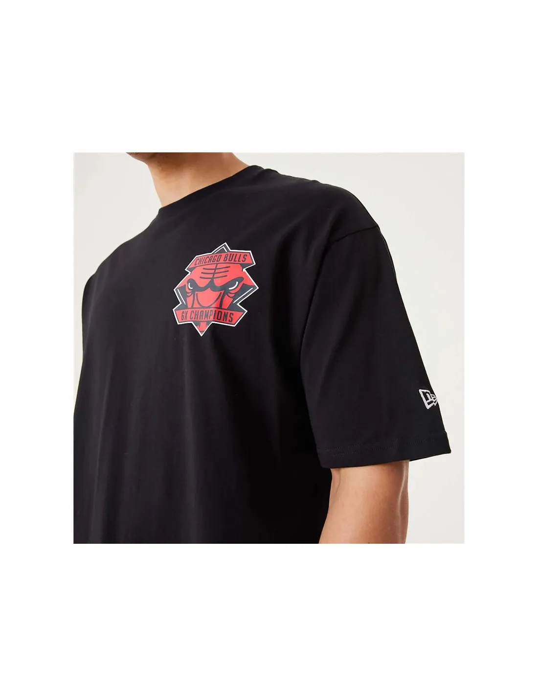 Camiseta New Era Championship Chicago Bulls Negro Hombre