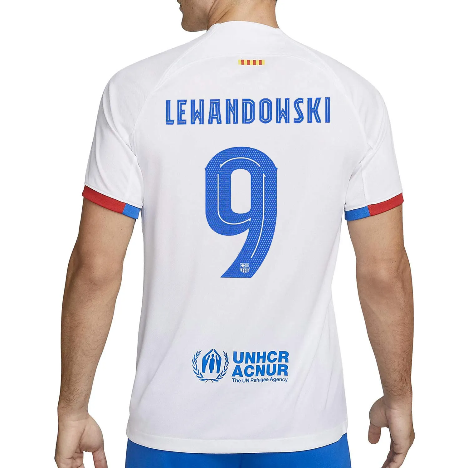 Camiseta Nike 2a Barcelona Lewandowski 23 24 DF P UCL