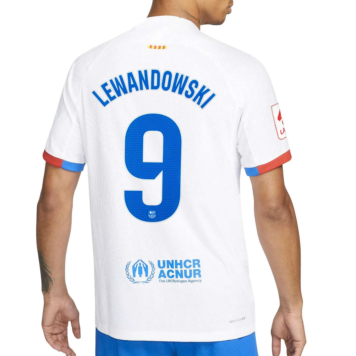 Camiseta Nike 2a Barcelona Lewandowski 23 24 DFADV Match PLL
