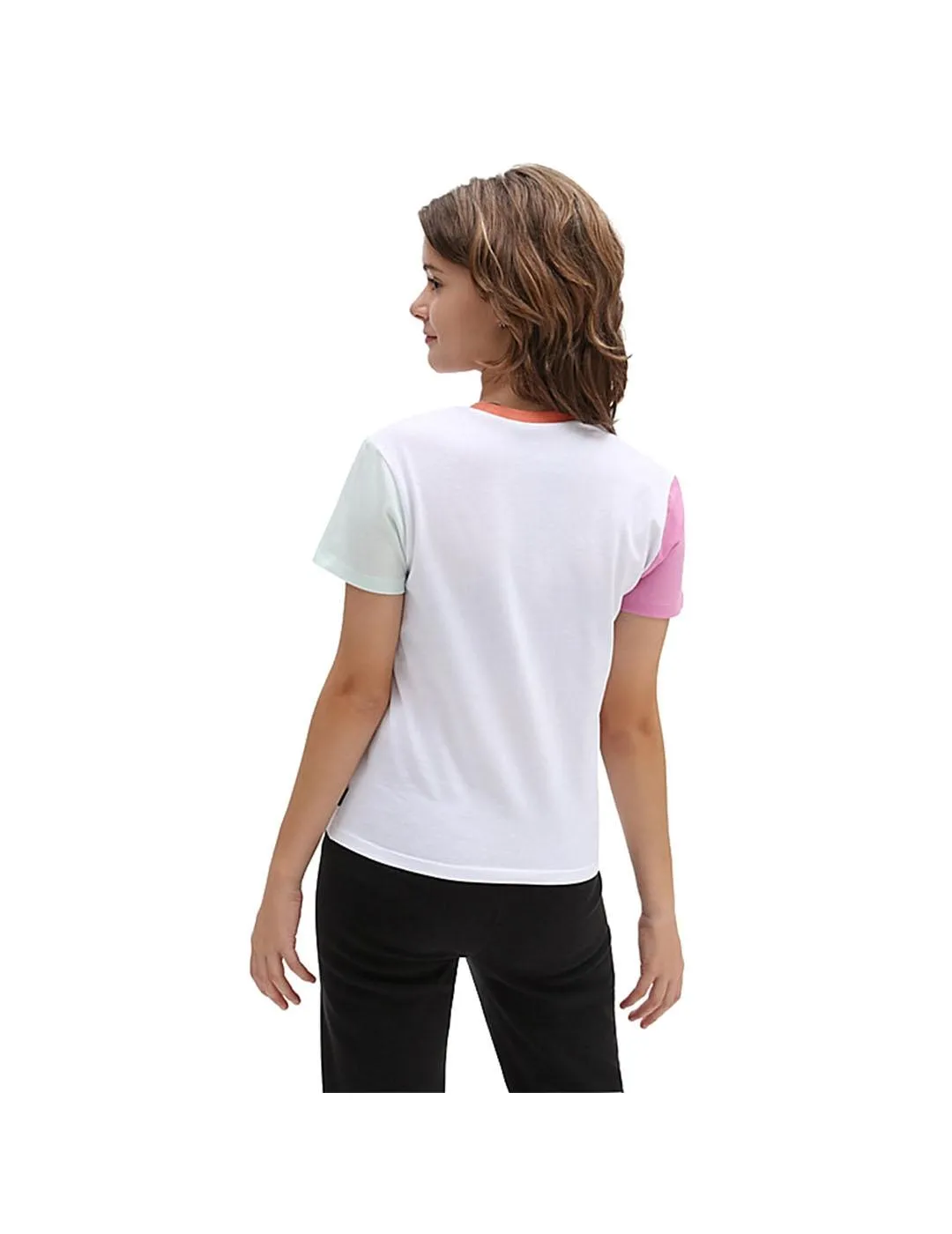 Camiseta Niña Vans Colorblock Blanca
