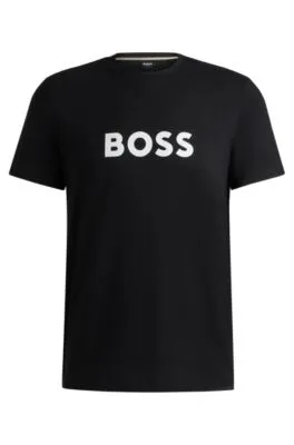 Camiseta regular fit de punto de algodón con protección solar UV 50+