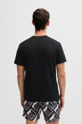 Camiseta regular fit de punto de algodón con protección solar UV 50+