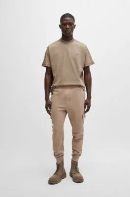 Camiseta relaxed fit de punto de algodón con logo tonal