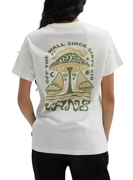 Camiseta Vans Shroomy Experience Blanco Mujer