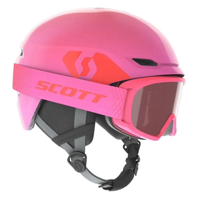 Casco y máscara de esquí Scott Combo Keeper 2+máscara Jr Witty (High Viz Pink) junior
