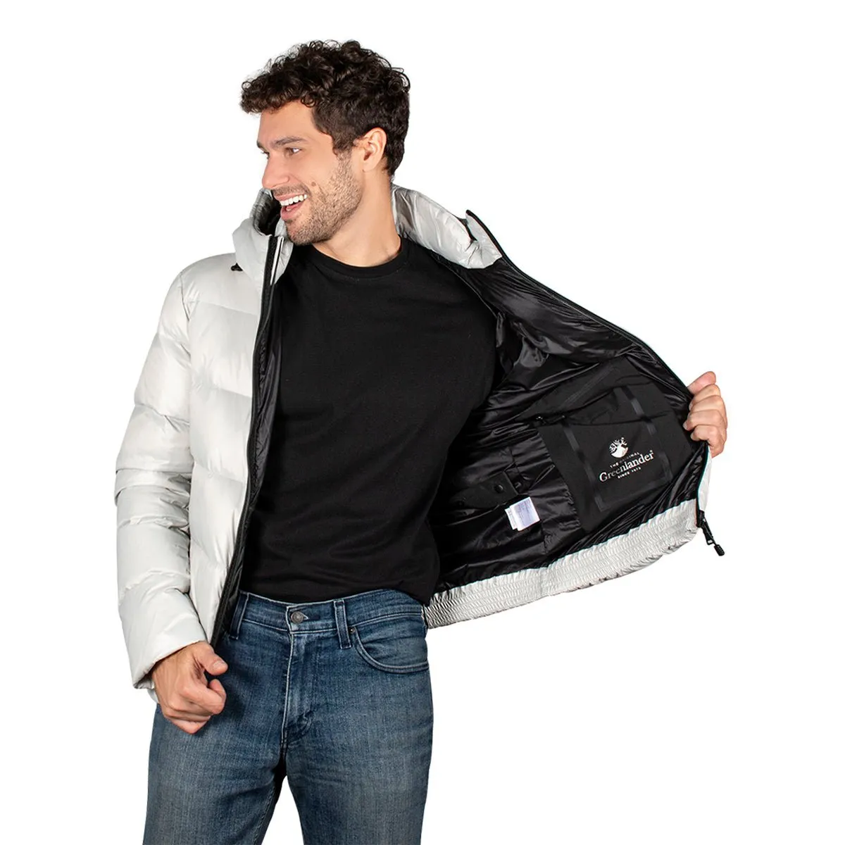 Chamarra Acolchada De Pluma Hombre Premium