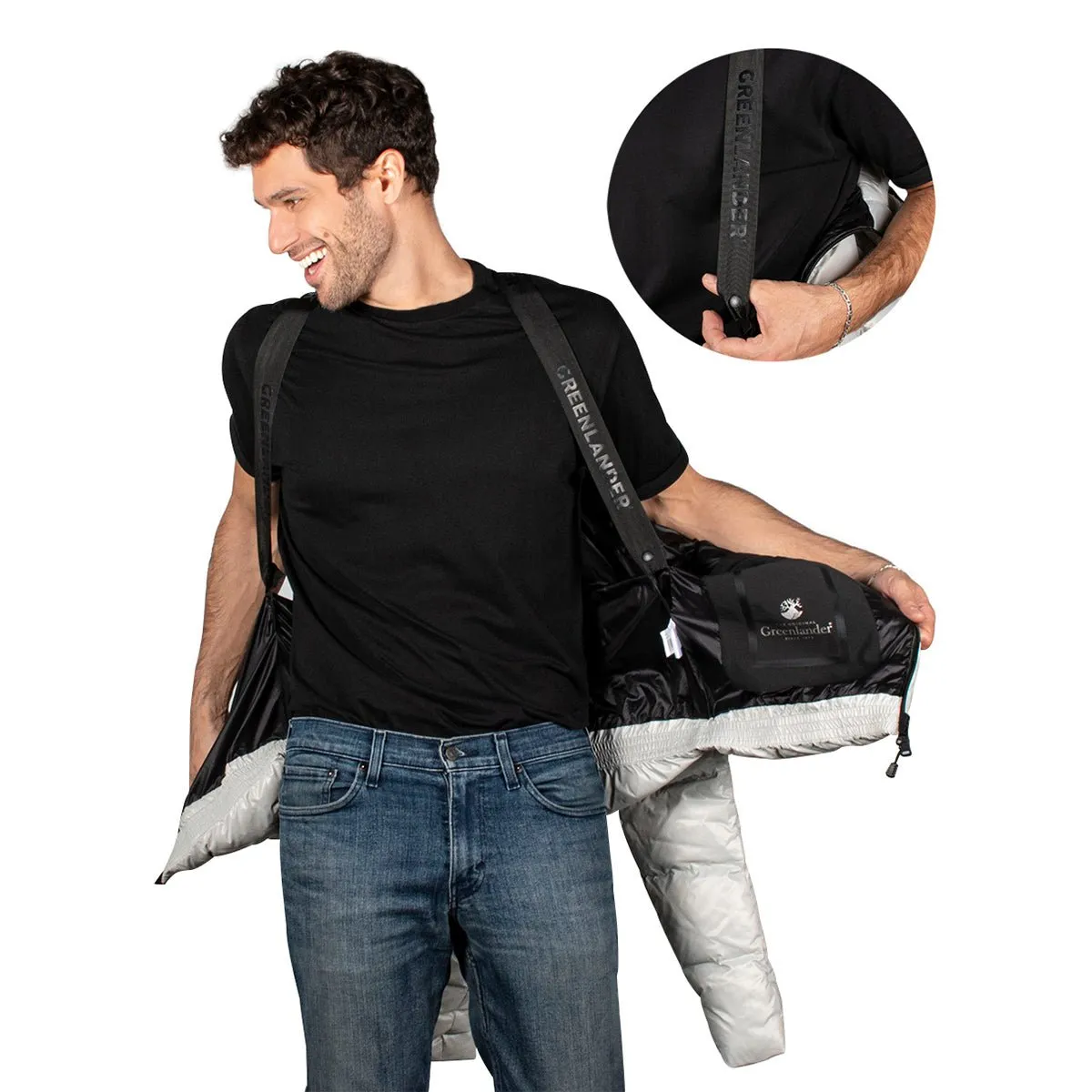 Chamarra Acolchada De Pluma Hombre Premium
