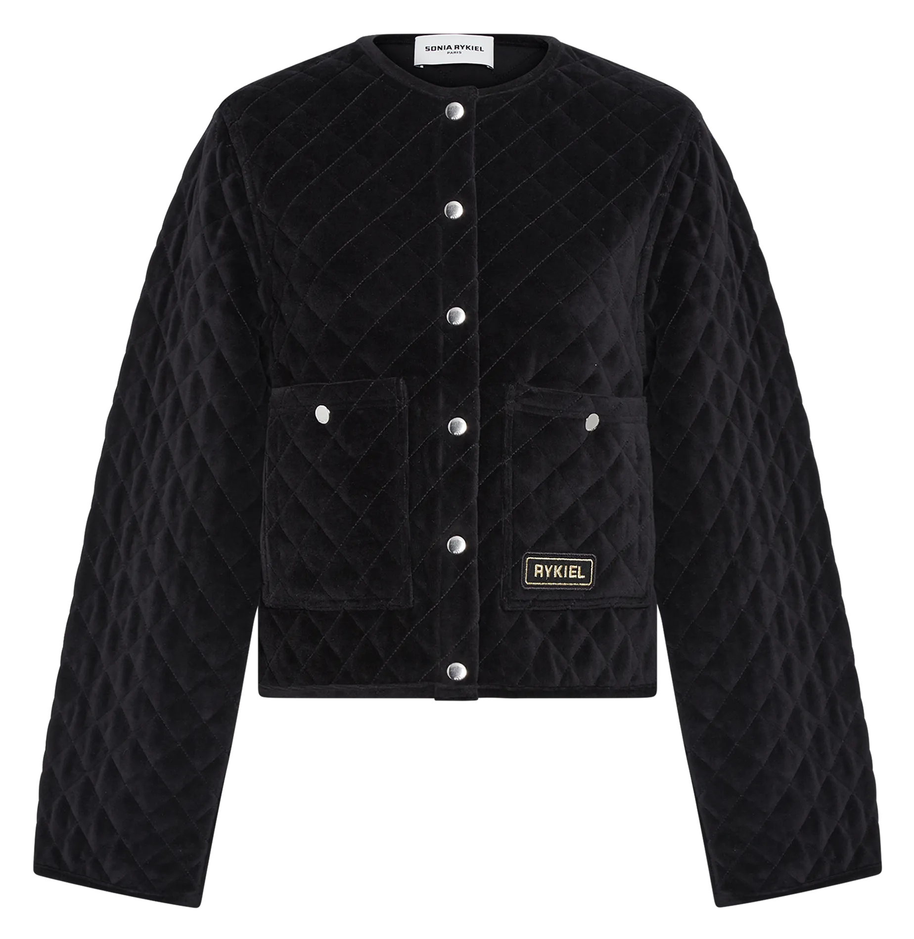 Chaqueta corta acolchada en negro