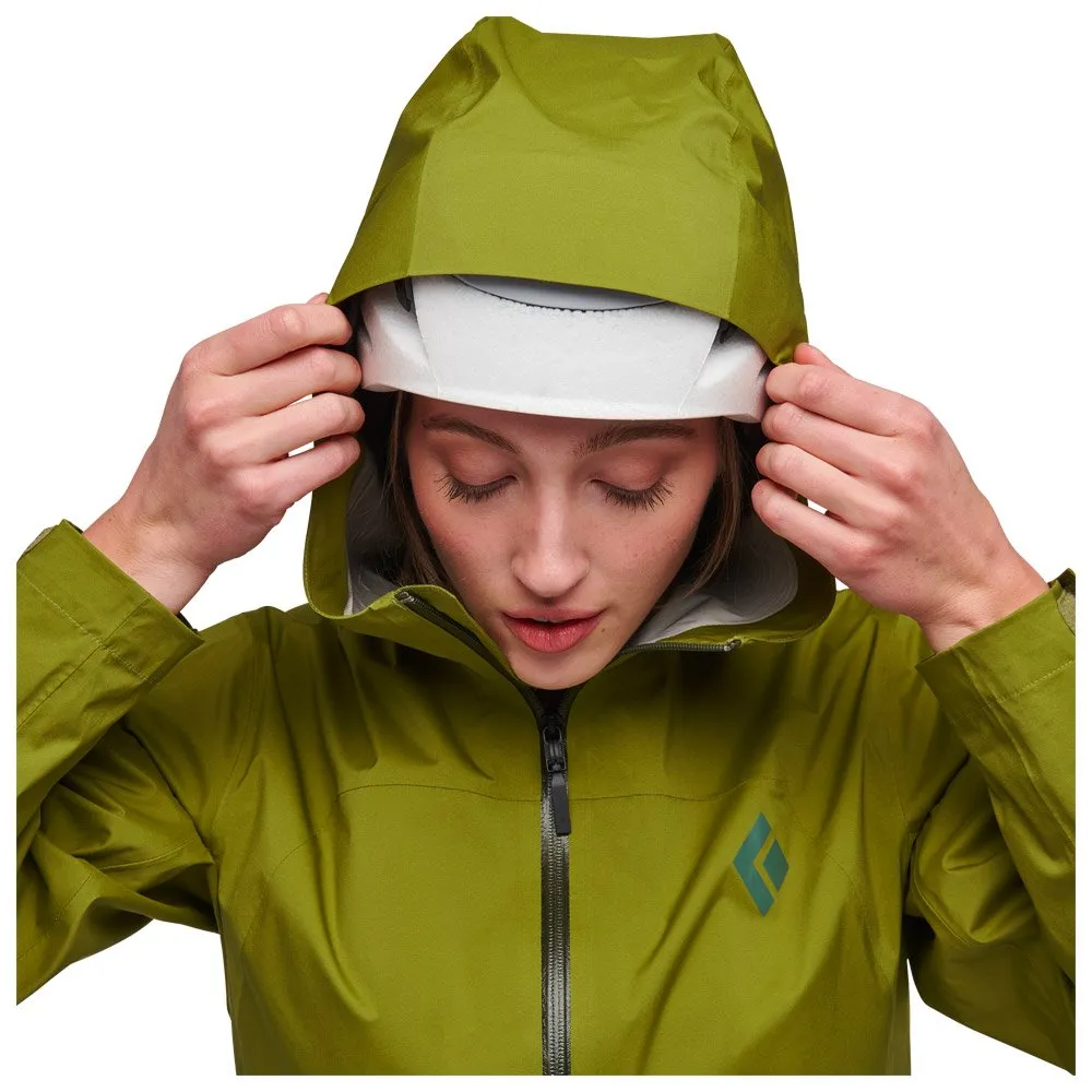 Chaqueta de trekking Black Diamond W Stormline Stretch Camp Green