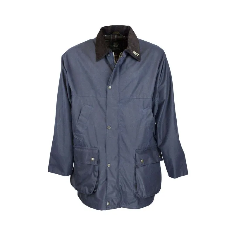 Chaqueta encerada Oxford Blue Countryman Navy