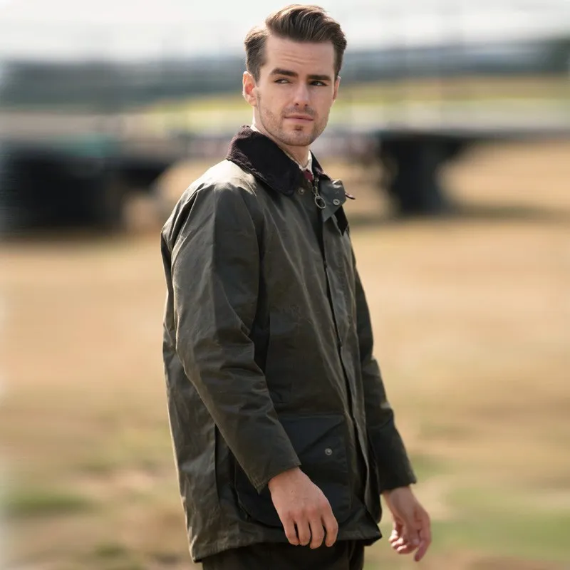 Chaqueta encerada Oxford Blue Gamekeeper Green