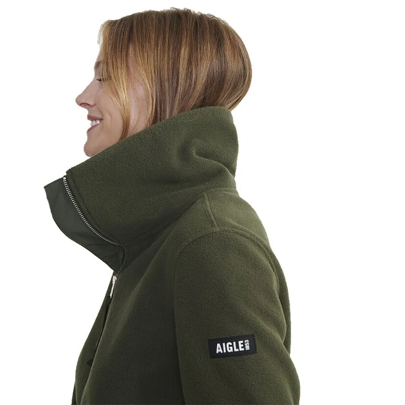 Chaqueta Forro Polar Aigle Bimaterial Verde