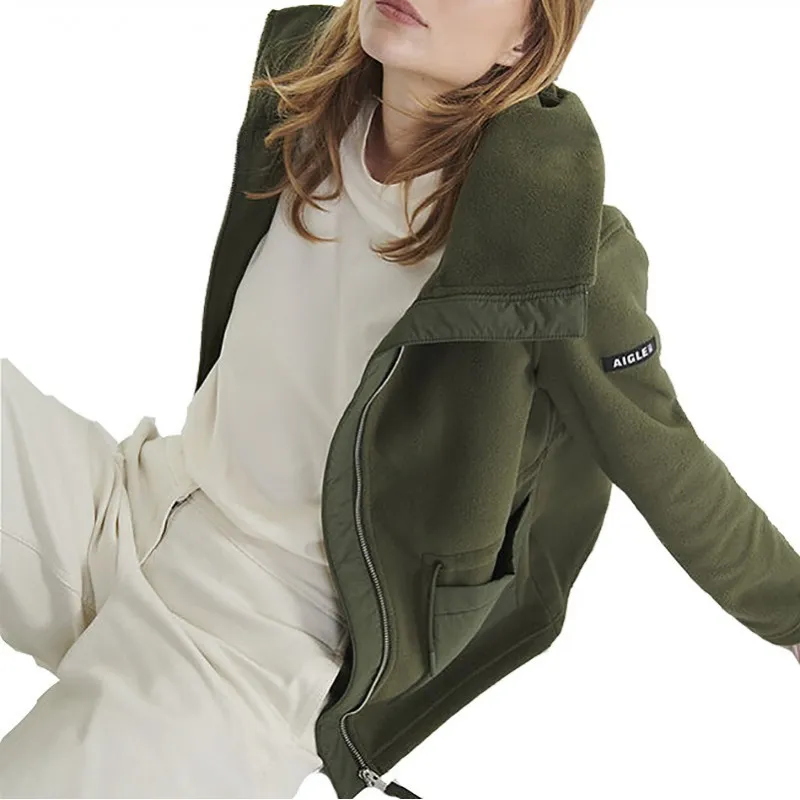 Chaqueta Forro Polar Aigle Bimaterial Verde