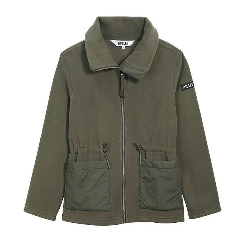 Chaqueta Forro Polar Aigle Bimaterial Verde
