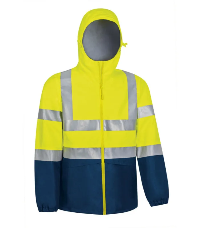 Chaqueta impermeable de Alta Visibilidad cintas reflectantes EPI II VALENTO TORNADO