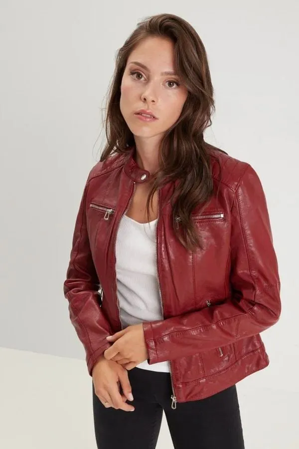 Chaqueta Mujeres Rose Garden Jodyta Lamb Vita Red Chili