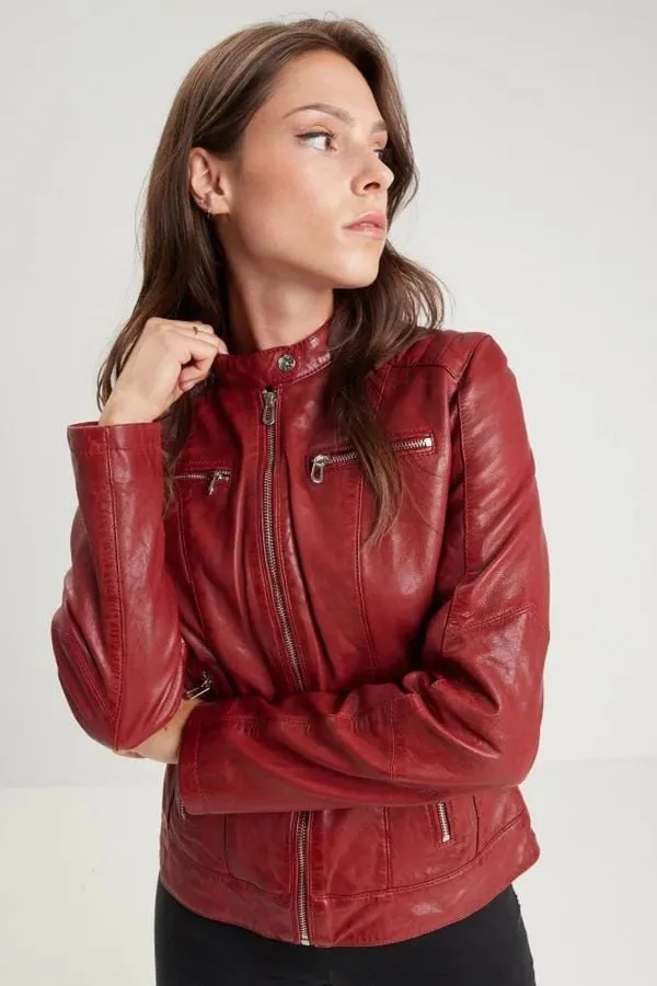 Chaqueta Mujeres Rose Garden Jodyta Lamb Vita Red Chili