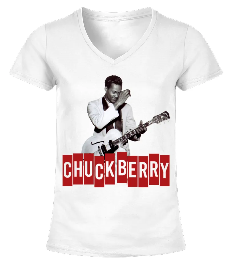 Chuck Berry 1 WT Camiseta cuello pico Mujer