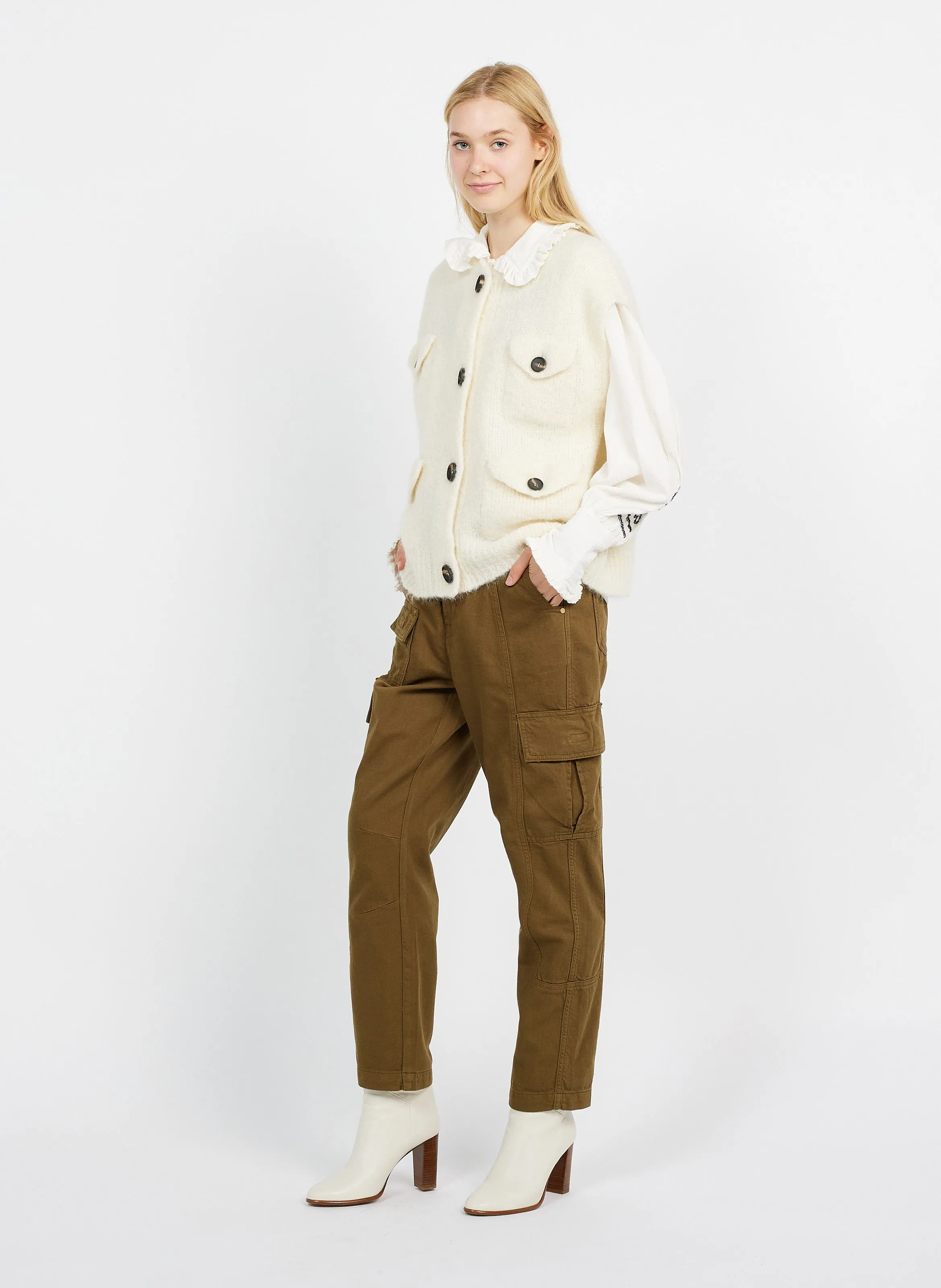 CLEARLY  PANTALóN CARGO DE ALGODóN EN MARRON