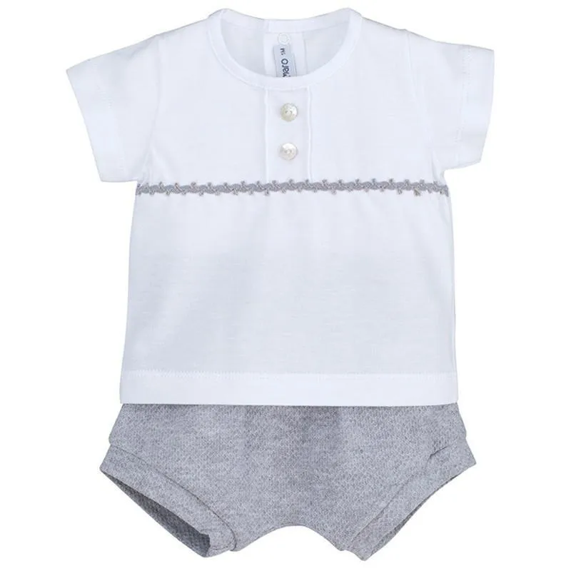 Conjunto bombacho gris bebé