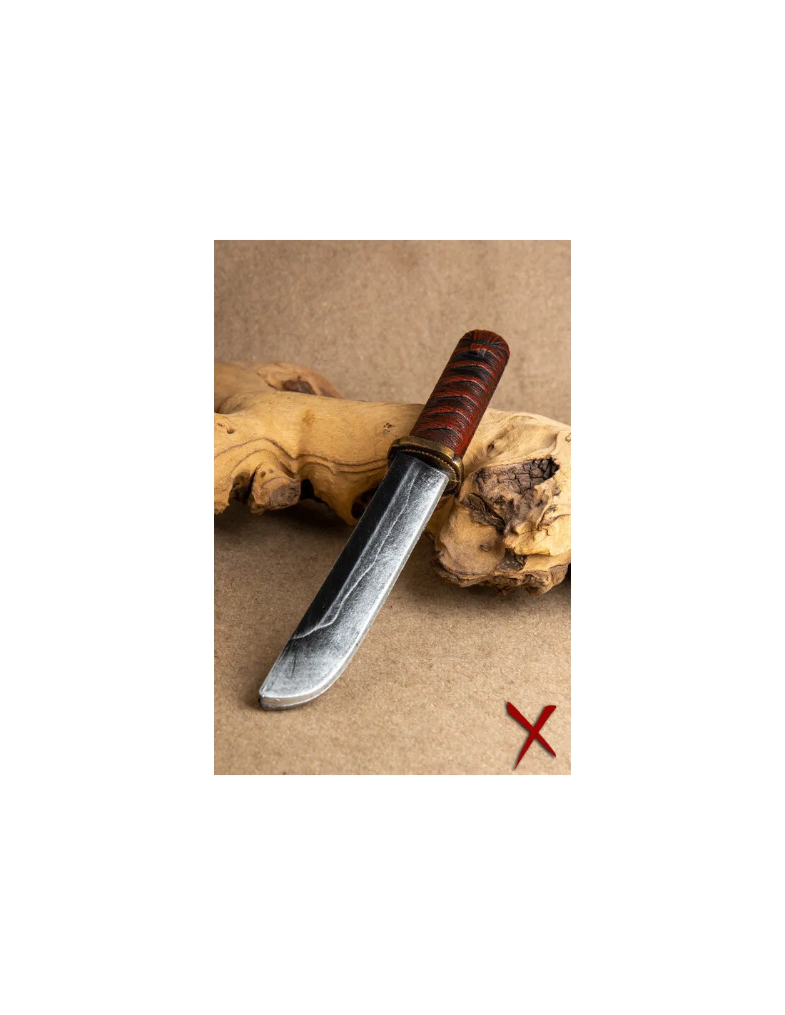 Cuchillo arrojadizo rojo, tipo tanto, para LARP