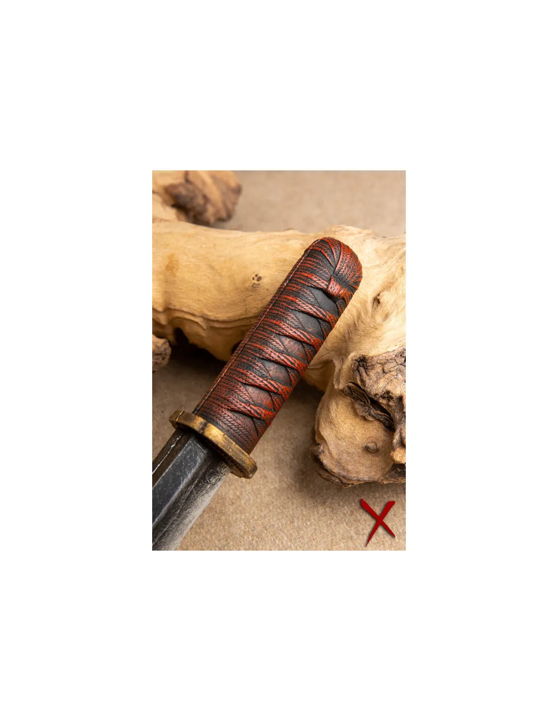 Cuchillo arrojadizo rojo, tipo tanto, para LARP