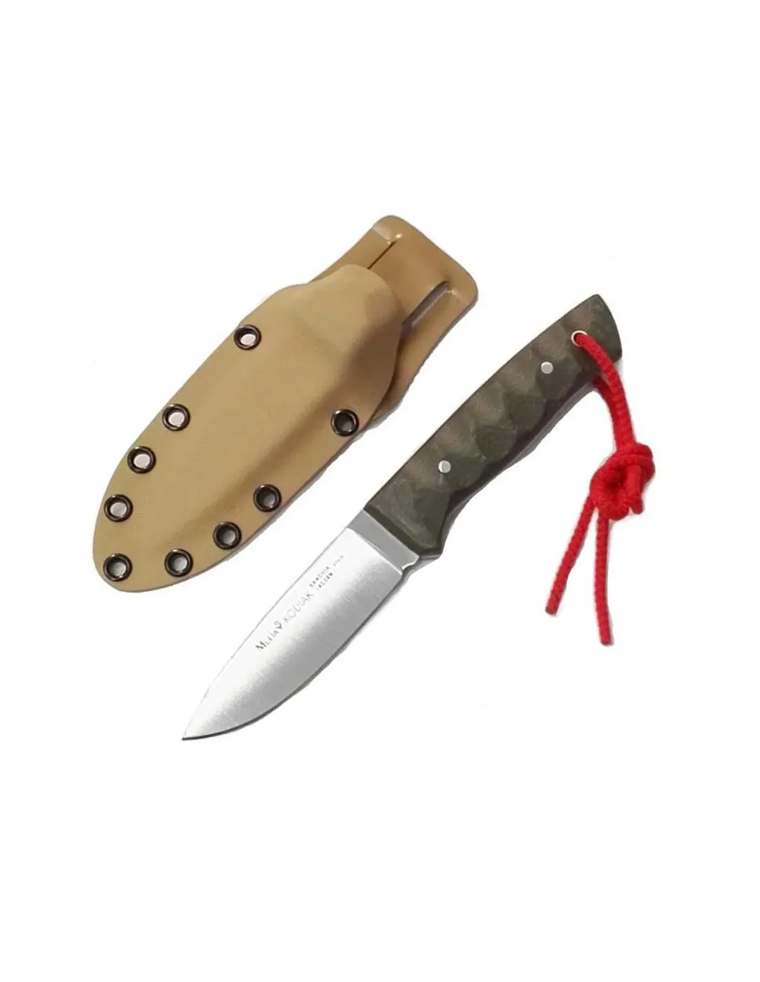 Cuchillo deportivo Muela Kodiak, micarta y funda Kydex desierto