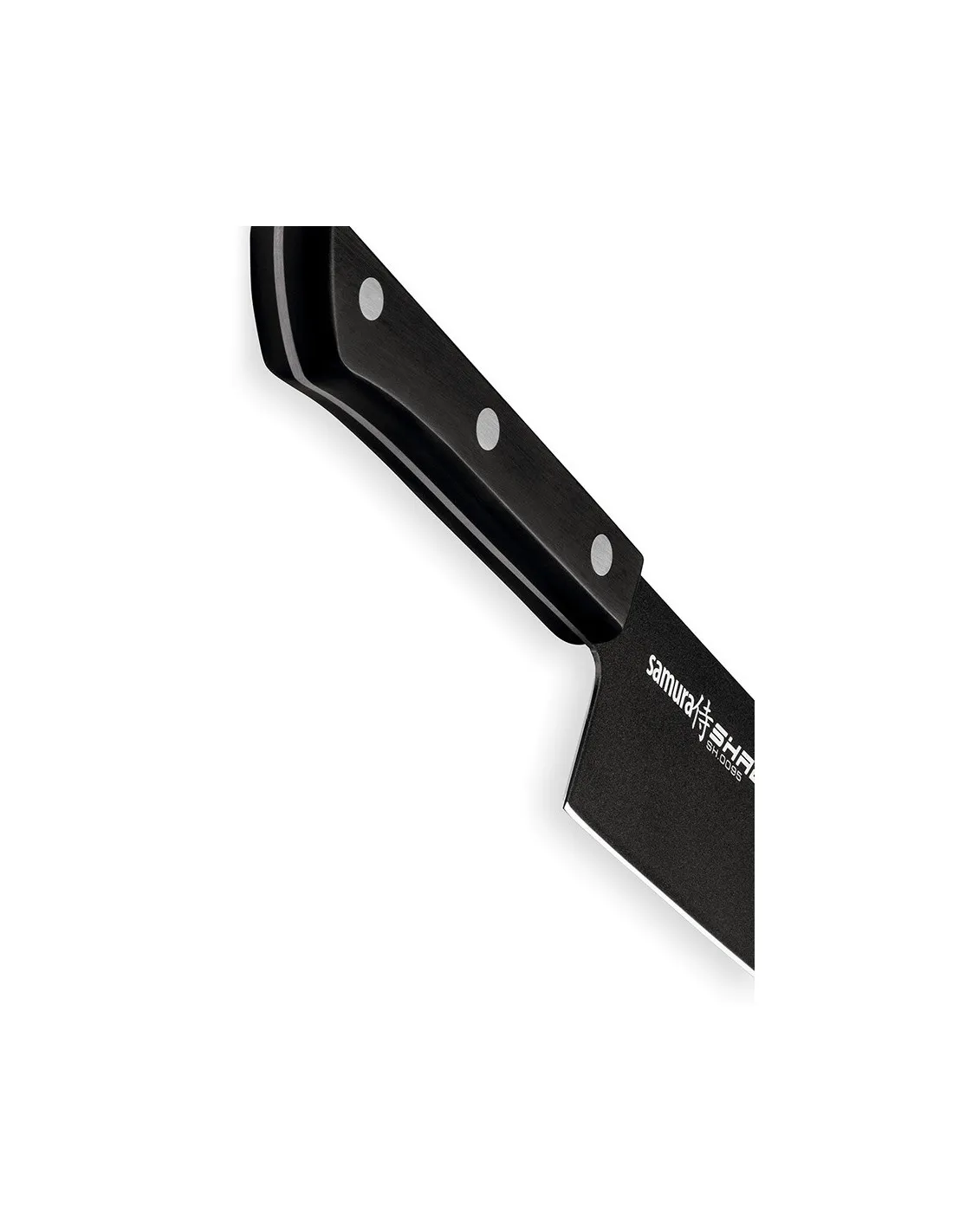 Cuchillo Santoku Samura modelo Shadow, hoja 175 mm.