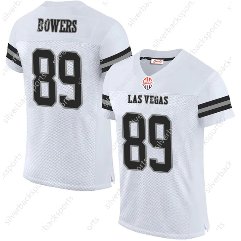 Davante Adams 89 BROCK Bowers Jerseys de fútbol Maxx Crosby Jakobi Meyers Gallup DeLlo Al por mayor para hombres Jóvenes para mu