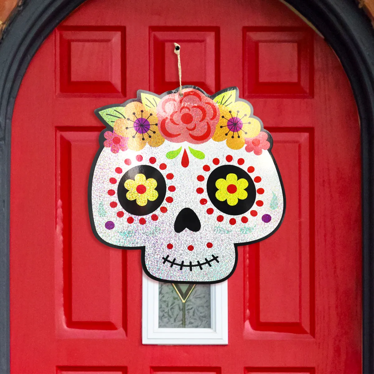 Decoración Colgante de MDF con Diseo de Catrina color Plata