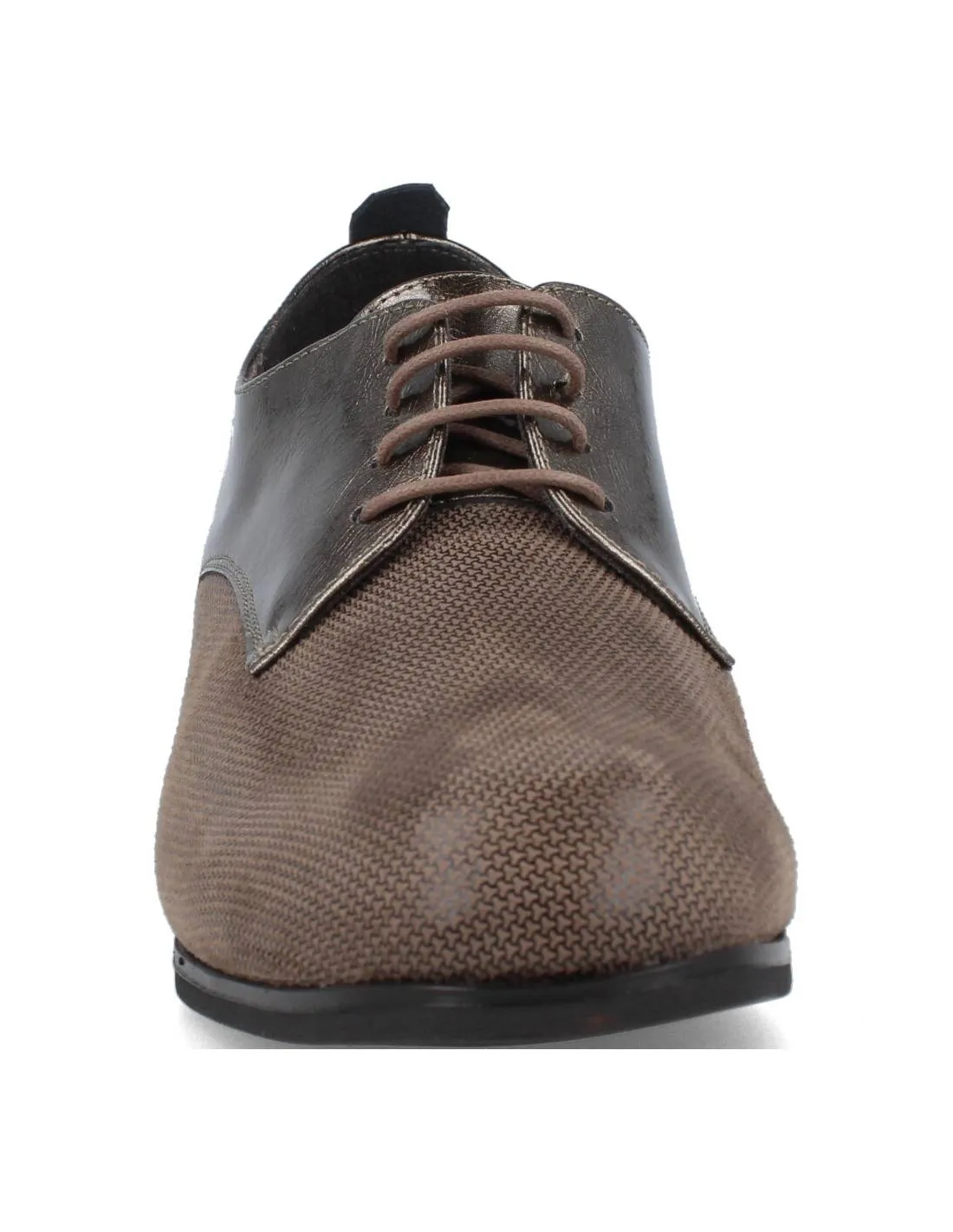 DOCTOR CUTILLAS  ZAPATO TACóN CORDONES COMBINADO TAUPE