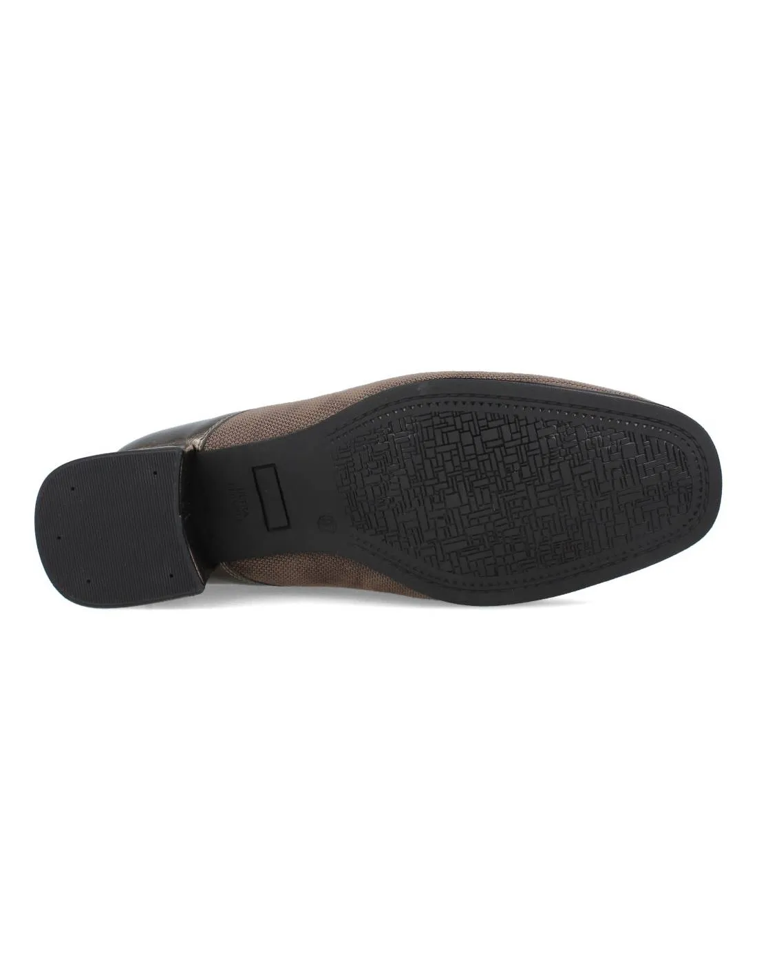 DOCTOR CUTILLAS  ZAPATO TACóN CORDONES COMBINADO TAUPE