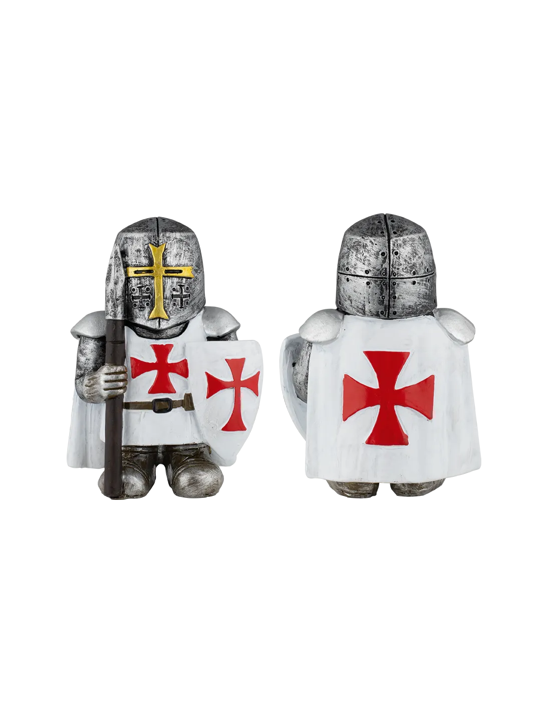 Figura de resina Templario con escudo y lanza (10 cm.)