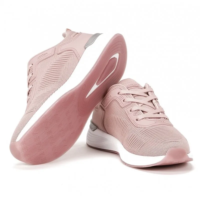 FLUCHOS Time AT107 Negro rosa y Blanco. Deportivo Atom cordones mujer