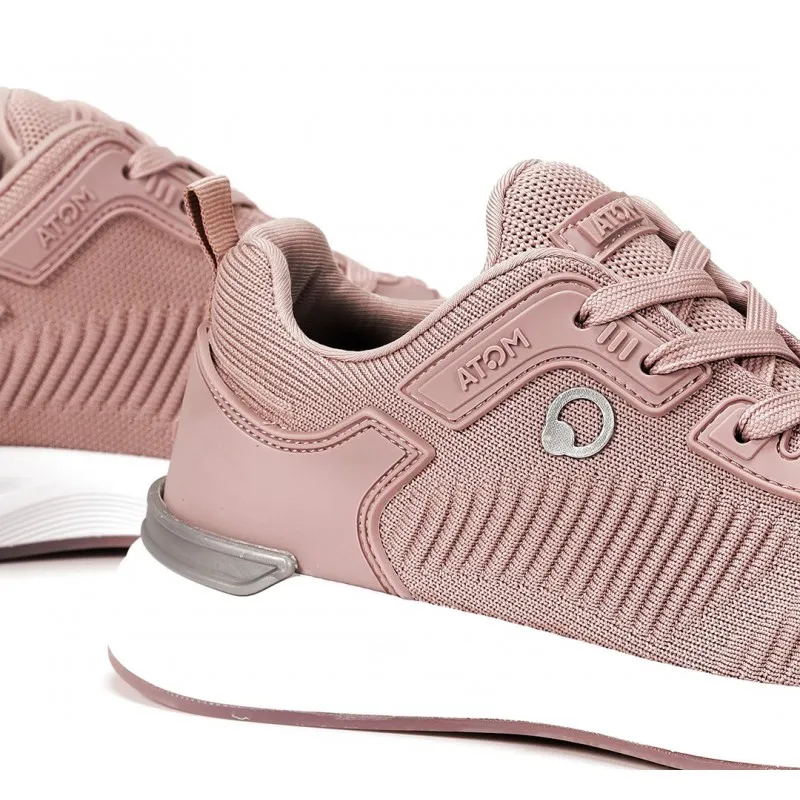 FLUCHOS Time AT107 Negro rosa y Blanco. Deportivo Atom cordones mujer