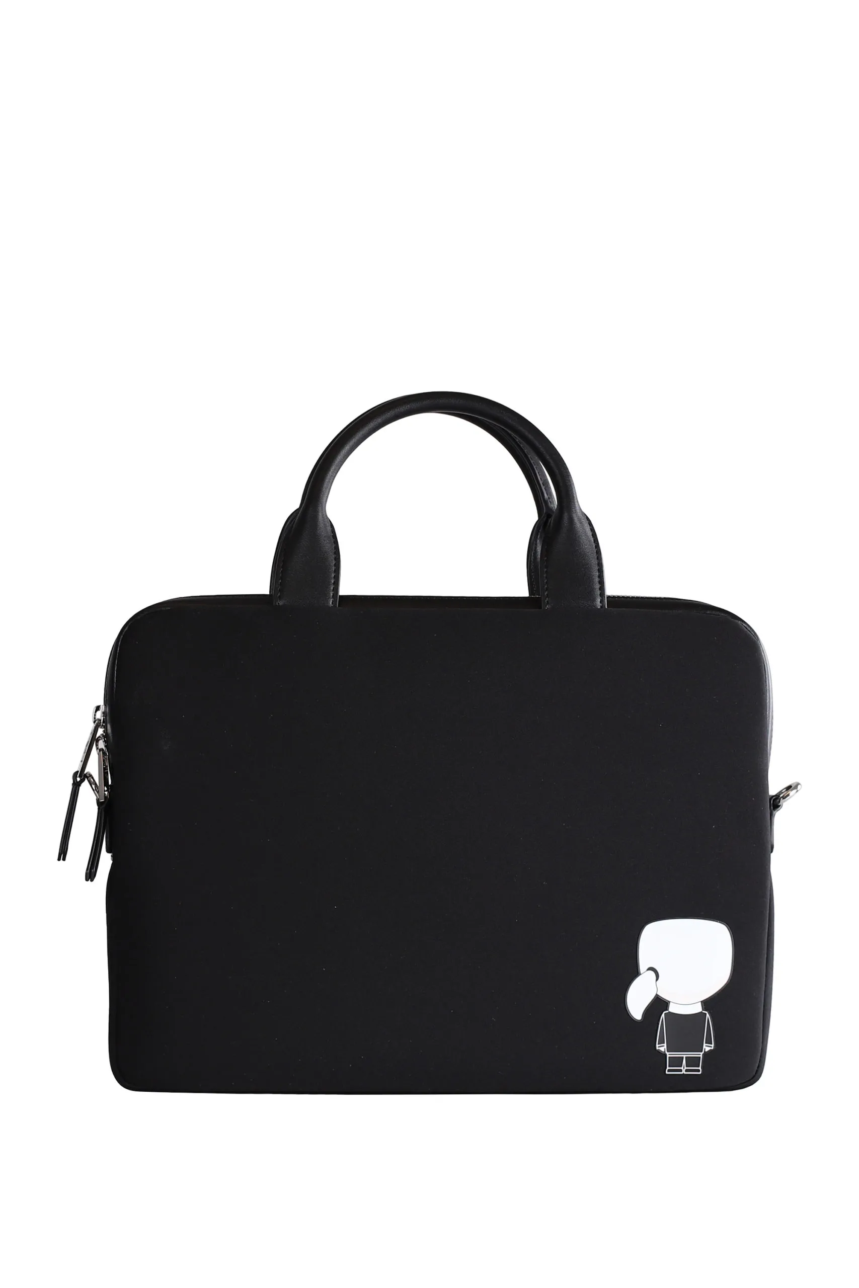 Funda negra para portátil con logo de la marca