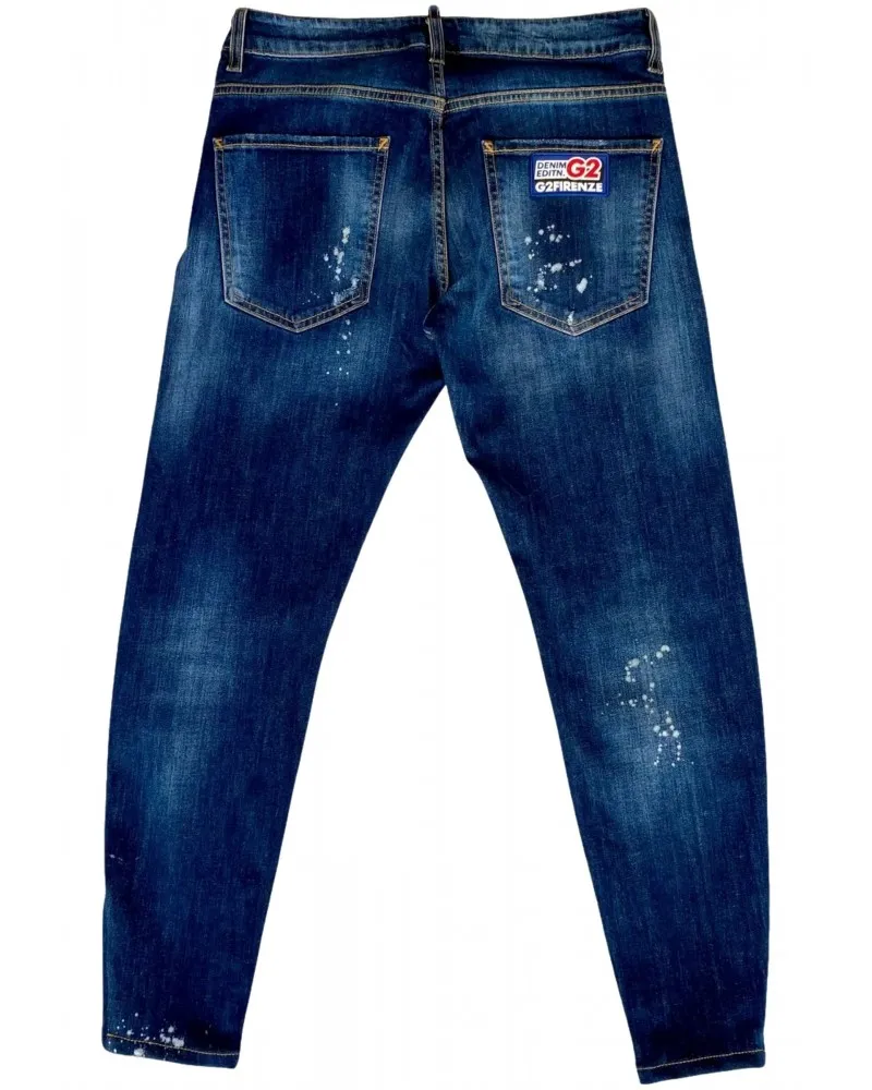 G2FIRENZE  PANTALóN VAQUERO G2 RICAMO CON LOGO BORDADO EN 3D