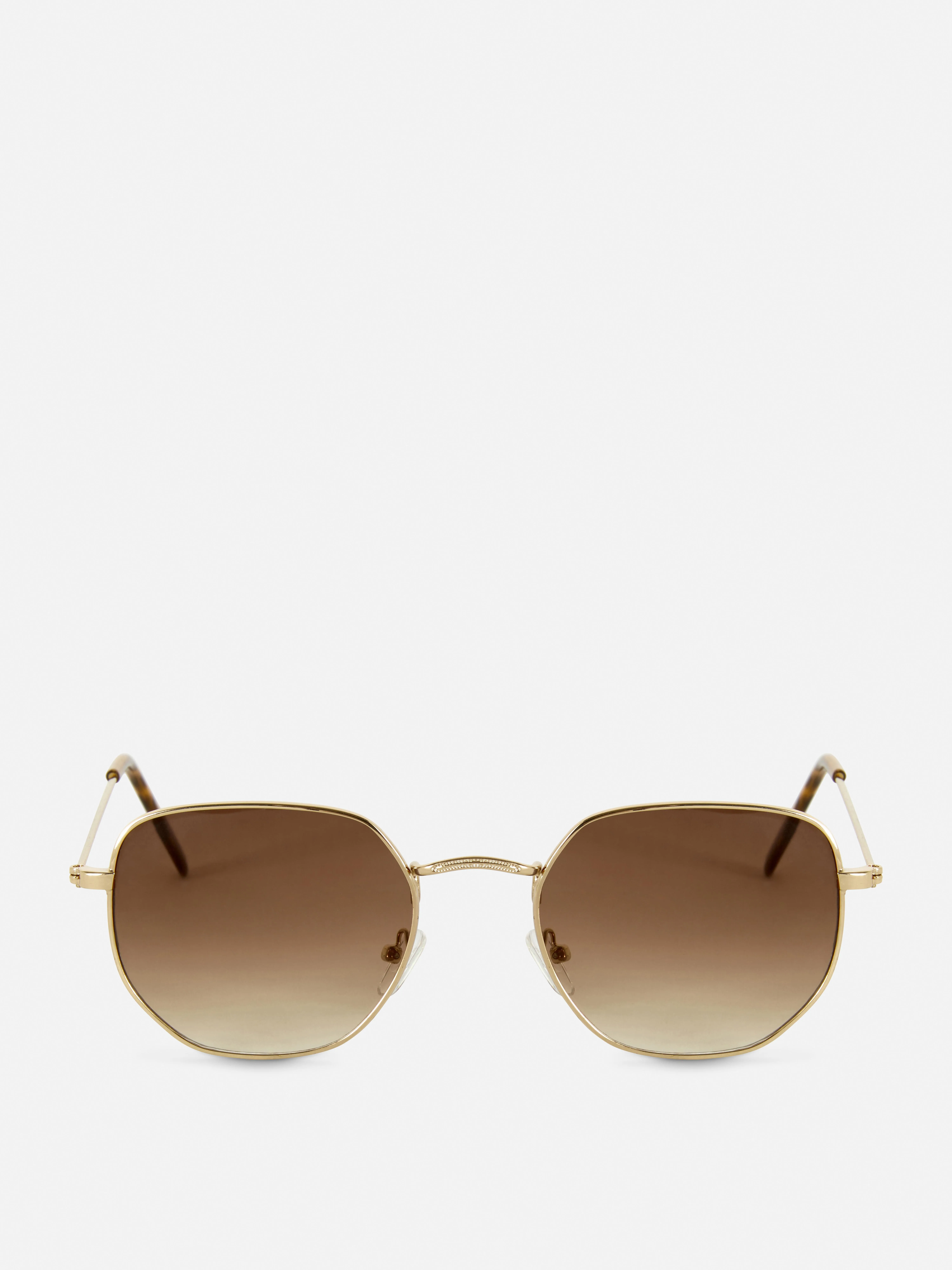 Gafas de sol con montura metálica hexagonal