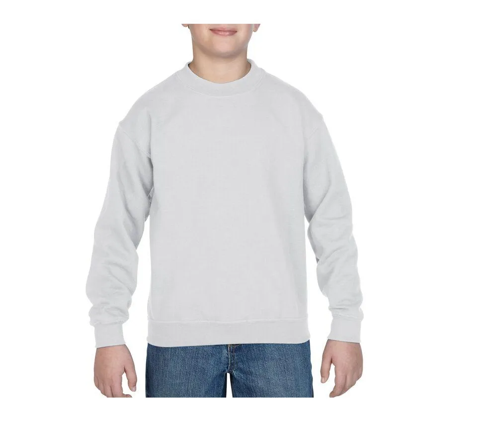 GILDAN GN911  SUDADERA CUELLO REDONDO PARA JóVENES  BLANCO