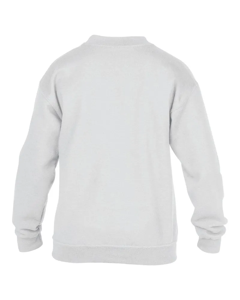 GILDAN GN911  SUDADERA CUELLO REDONDO PARA JóVENES  BLANCO