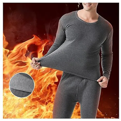 Hombre Invierno cálido terciopelo grueso ropa interior térmica largo Johns pijama conjunto para hombre