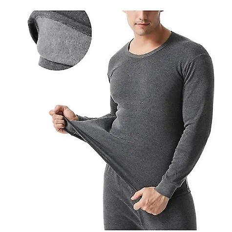 Hombre Invierno cálido terciopelo grueso ropa interior térmica largo Johns pijama conjunto para hombre