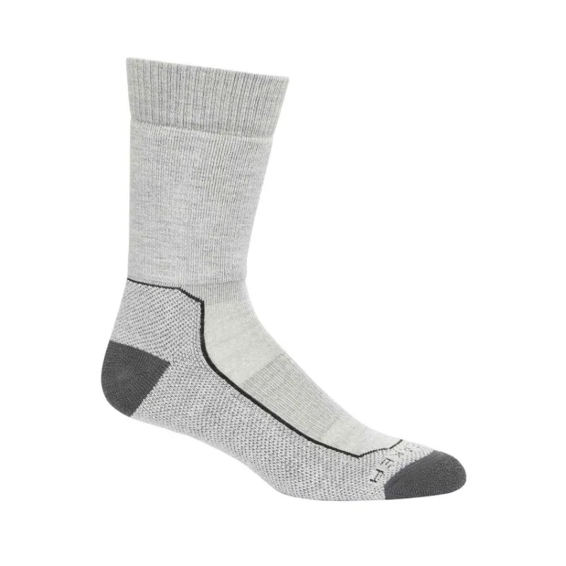 Hombres Icebreaker Hike+ Medium Crew (Blizzard Heather) calcetines de senderismo