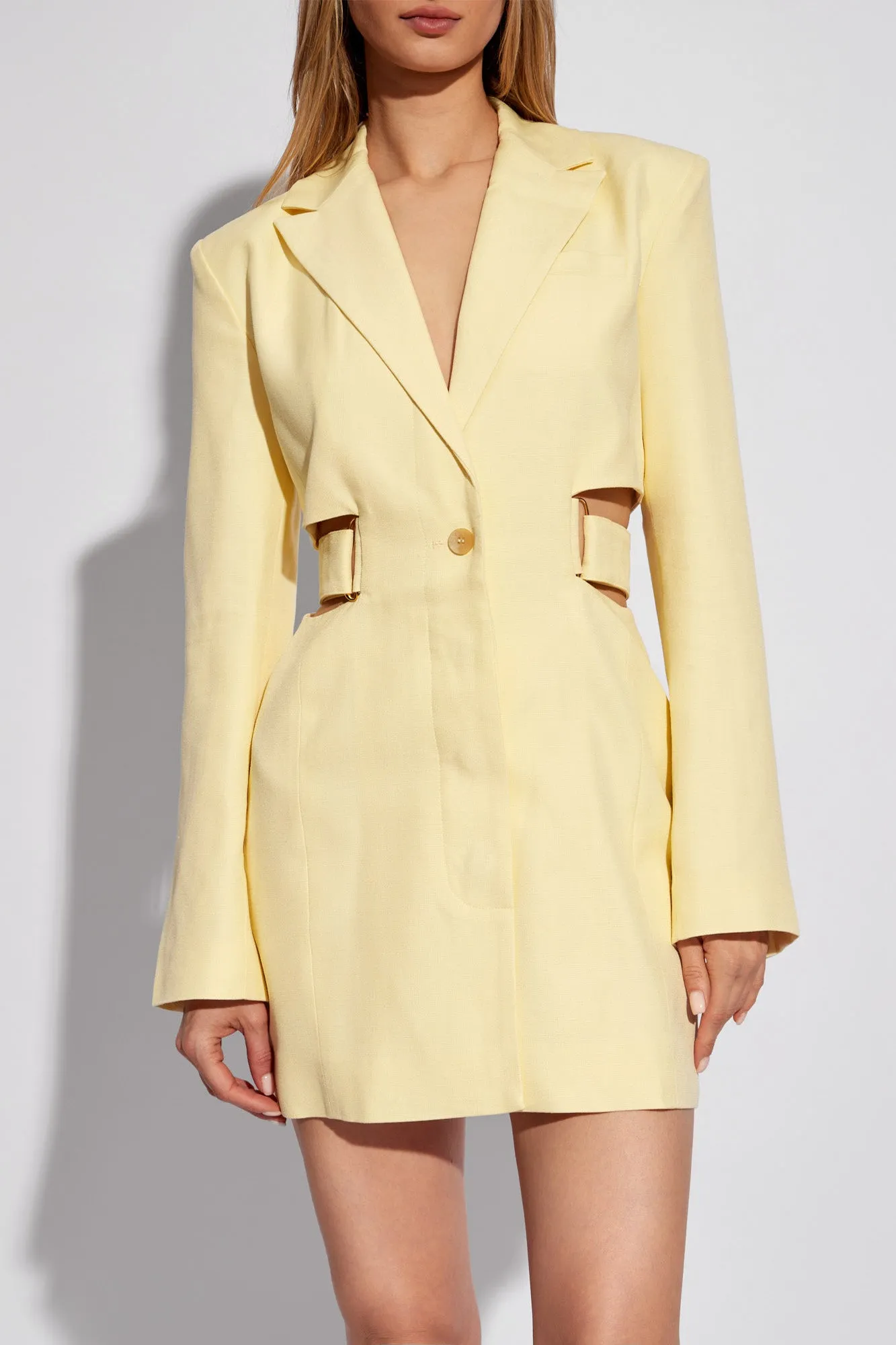 Jacquemus Women La Robe Bari Pale Yellow
